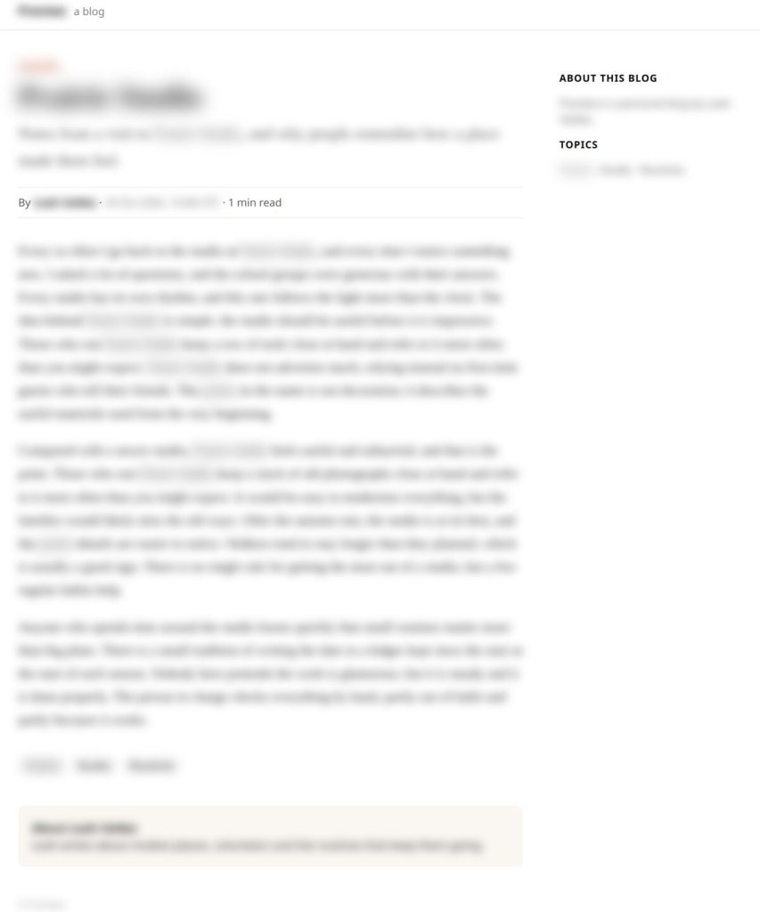 Blog post template used in the indexing test